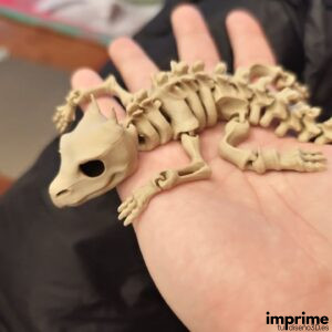 Esqueleto de lagartija en 3D