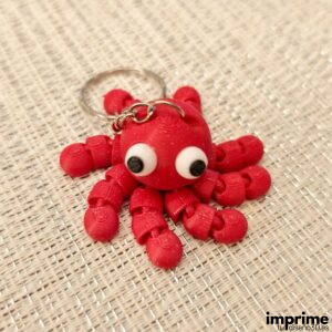 Llavero de pulpo en impresión 3D
