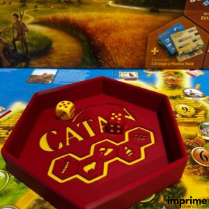 Tirador de dados de Catán en impresión 3D